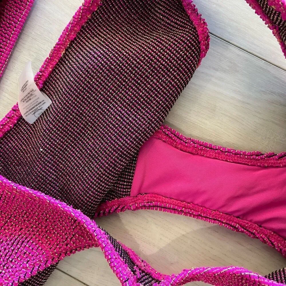Good American women 2pcs swimsuit top size 1/2 and bottom 3/4